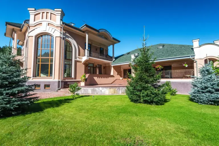 Large home seen from the front yard
